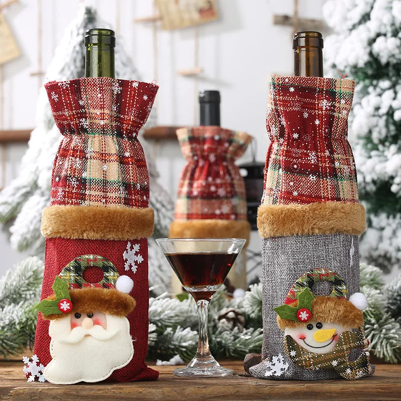 Christmas Wine Bottle Covers