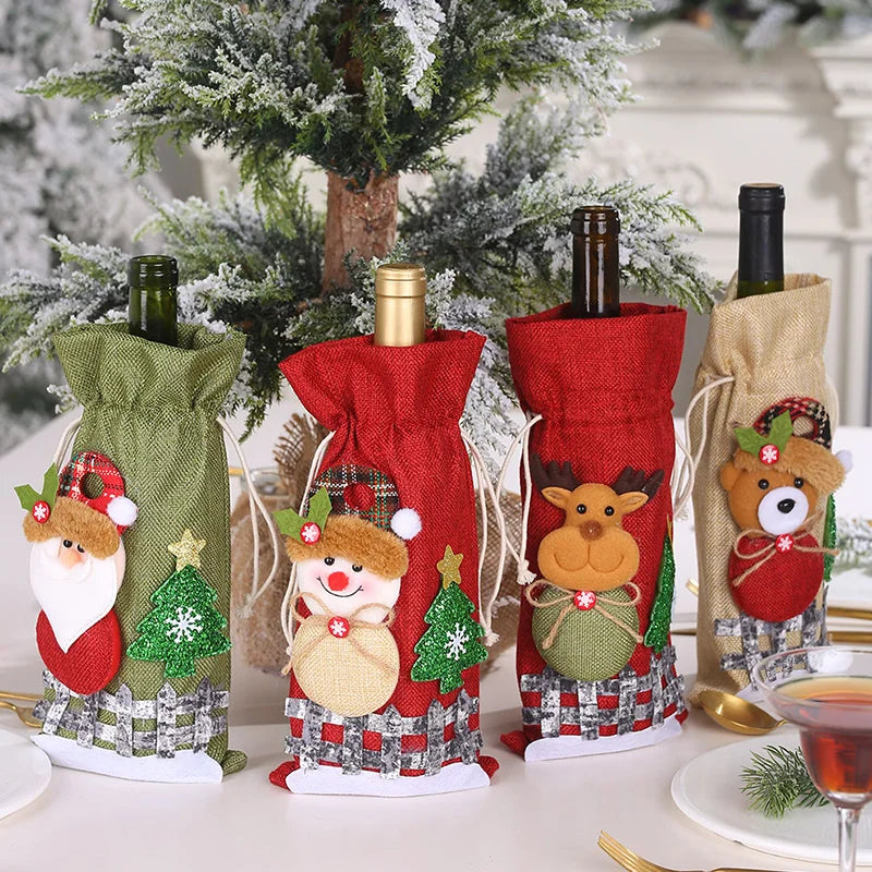 Christmas Wine Bottle Covers