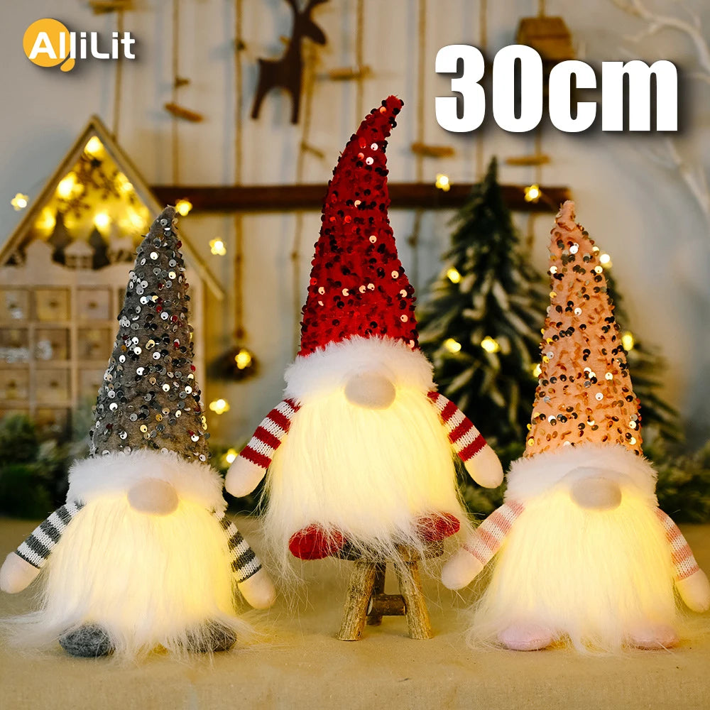 Christmas Elf Gnome Doll with LED Light - 30/45cm