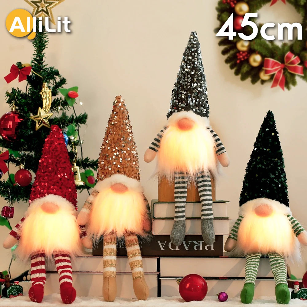 Christmas Elf Gnome Doll with LED Light - 30/45cm