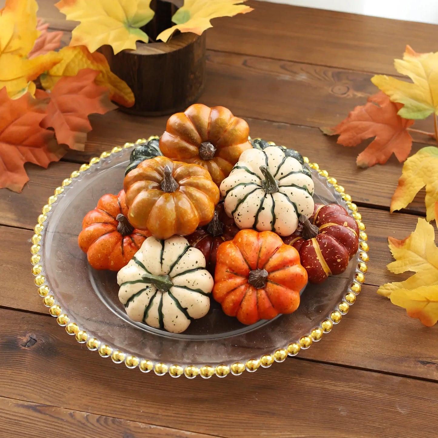 10Pcs Artificial Pumpkin Halloween Decor